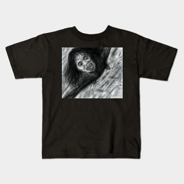 The Exorcist Black and White Kids T-Shirt by DougSQ